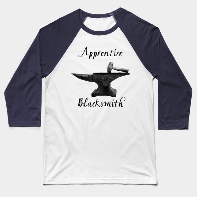 Apprentice Blacksmith Baseball T-Shirt by WickedFaery